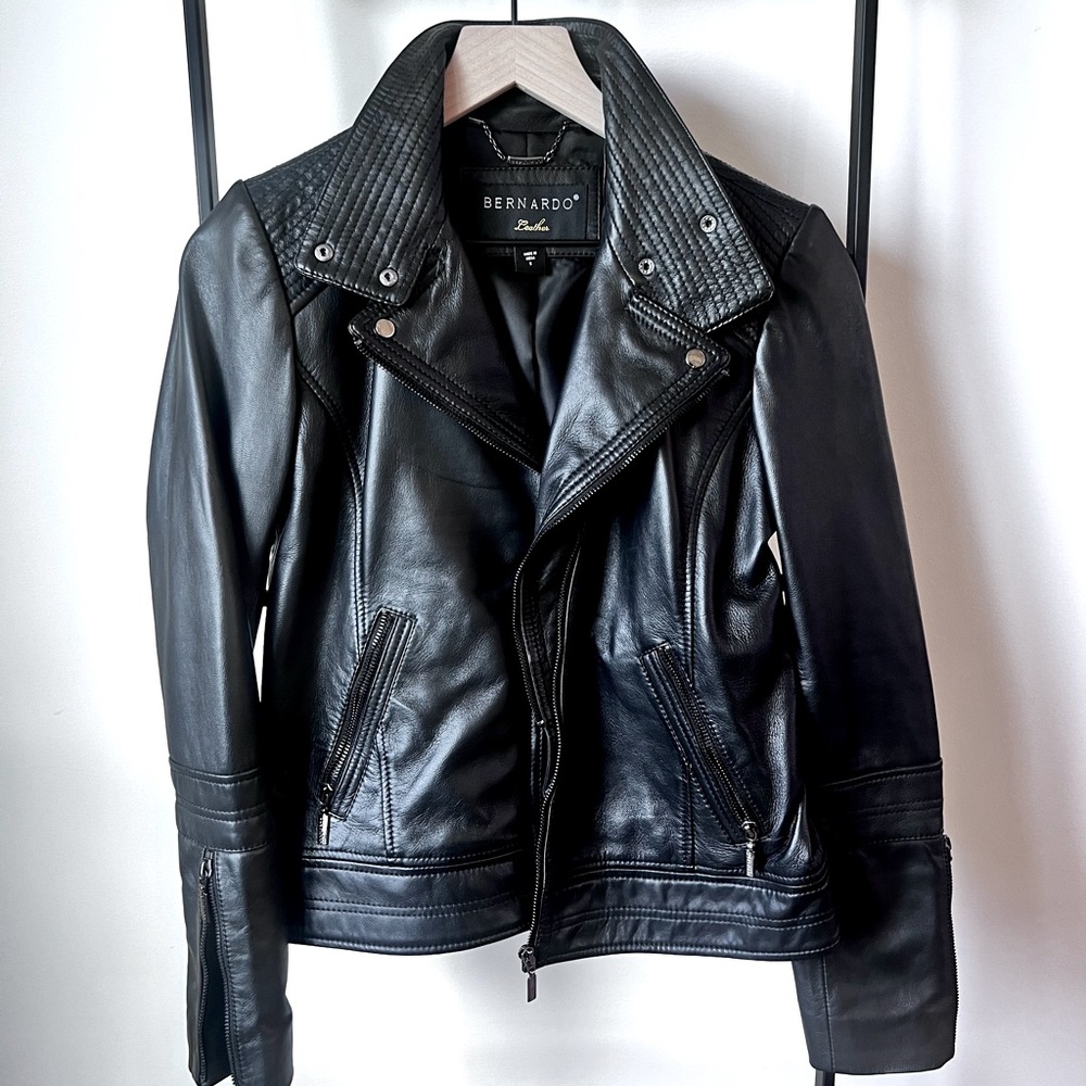 Bernardo Leather Moto Jacket